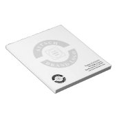 Bloc-notes de fond de logo d'entreprise pour l'ima (Incliné)