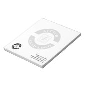 Bloc-notes de fond de logo d'entreprise pour l'ima (Tourné)