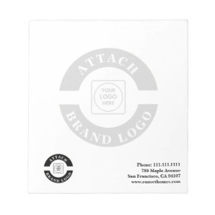 Bloc-notes de fond de logo d'entreprise pour l'ima