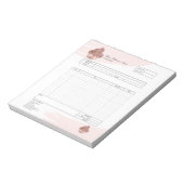 Bloc-notes de formulaire de commande de facture de (Tourné)