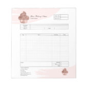 Bloc-notes de formulaire de commande de facture de (Devant)