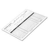 Bloc-notes de formulaire de commande - Fournisseur (Incliné)