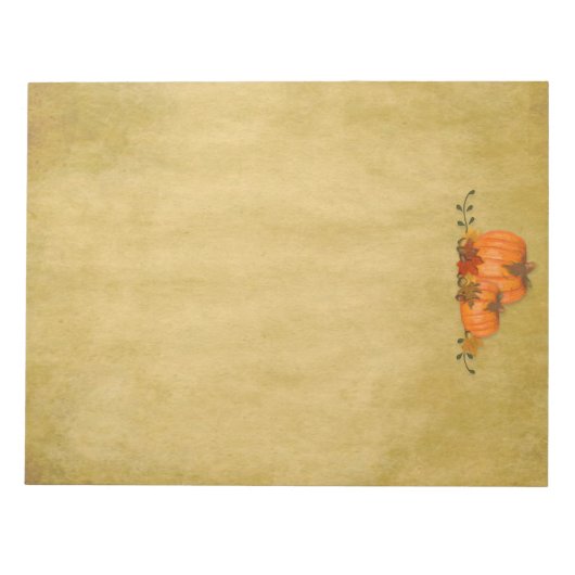 Bloc-notes de grande taille Citrouille Automne (Devant)