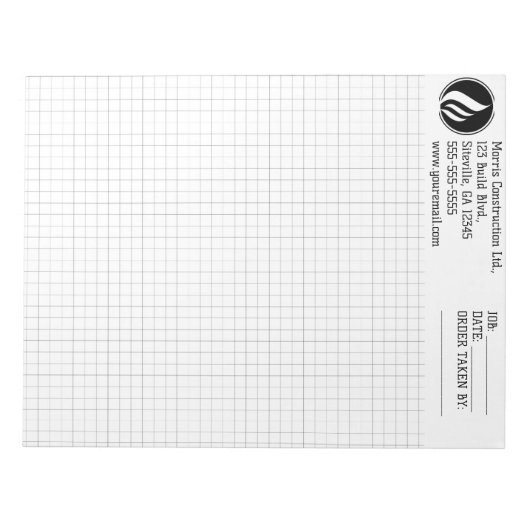 Bloc-notes de graphique personnalisé modifiable (Devant)