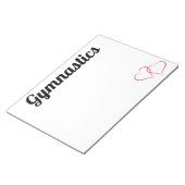 Bloc-notes de gymnastique avec coeur (Incliné)
