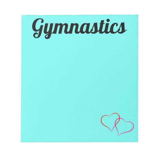 Bloc-notes de gymnastique avec coeur (Devant)