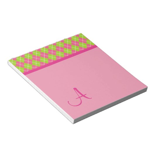 Bloc-notes de Jacquard monogramme (Incliné)