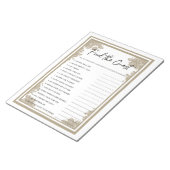 Bloc-notes de jeu Trouvez l'invité (Incliné)