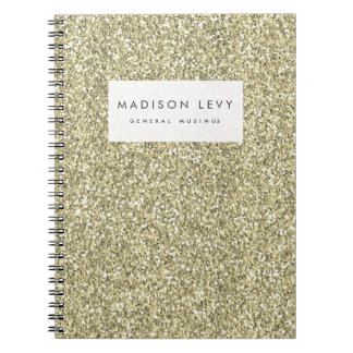 Bloc-notes de journal personnalisé Gold Parties sc