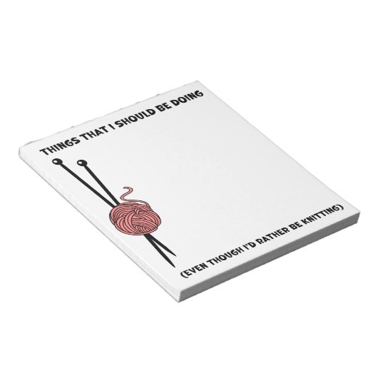Bloc-notes de Knitter - des choses que je devrais  (Incliné)