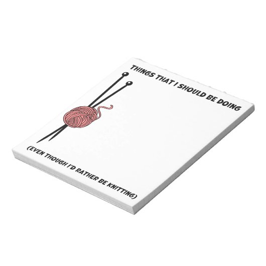 Bloc-notes de Knitter - des choses que je devrais  (Tourné)