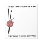 Bloc-notes de Knitter - des choses que je devrais  (Devant)