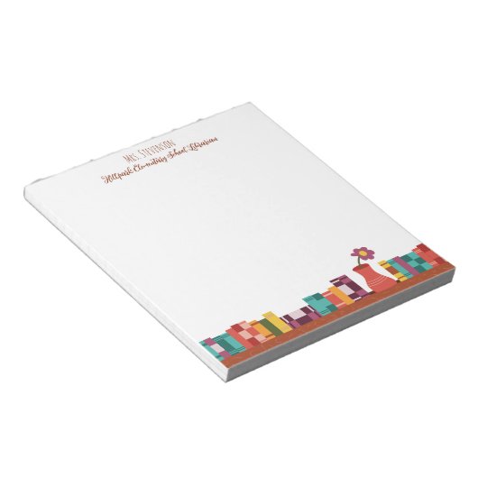 Bloc-notes de la bibliothèque scolaire (Incliné)