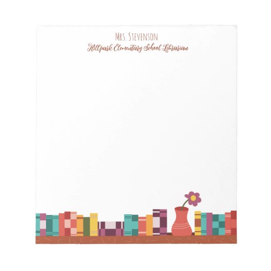 Bloc-notes de la bibliothèque scolaire (Devant)