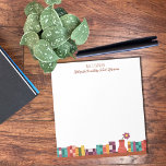 Bloc-notes de la bibliothèque scolaire<br><div class="desc">Un petit bloc-notes mignon pour les bibliothécaires scolaires ou les enseignants avec une bibliothèque simple. Personnalisez-le avec un nom,  un nom d'école et un titre d'emploi. © ArianeC Illustrations-Tous droits réservés</div>