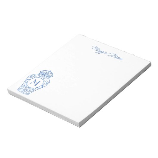 Bloc-notes de la boîte à gingembre monogramme de l (Tourné)