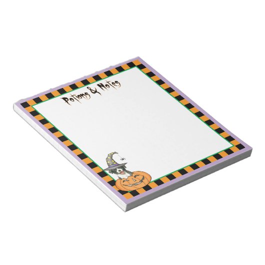 Bloc-notes de la bordure Halloween (Incliné)