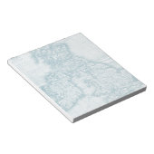 Bloc-notes de la carte antique turquoise (Incliné)