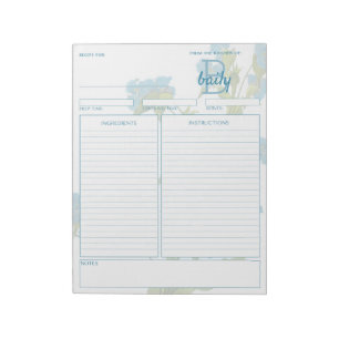 Bloc-notes de la Commelina botanique personnalisab