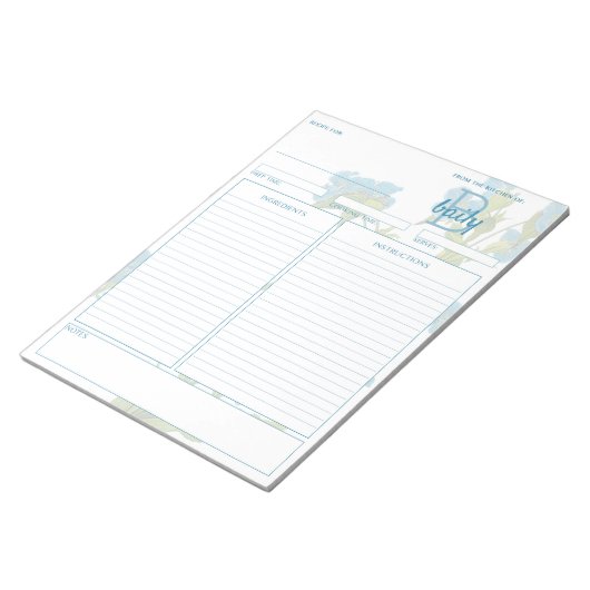 Bloc-notes de la Commelina botanique personnalisab (Incliné)