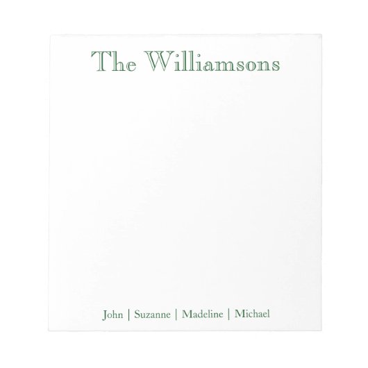 Bloc-notes de la famille (Devant)