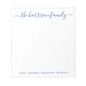 Bloc-notes de la famille de scripts personnalisés  (Devant)