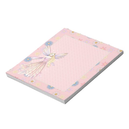 Bloc-notes de la Fée de la Fleur Rose Clair (Tourné)
