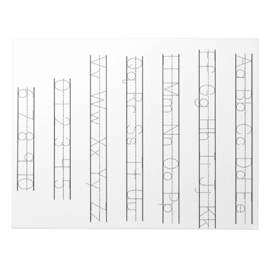 Bloc-notes de la feuille de calcul de suivi alphab (Devant)