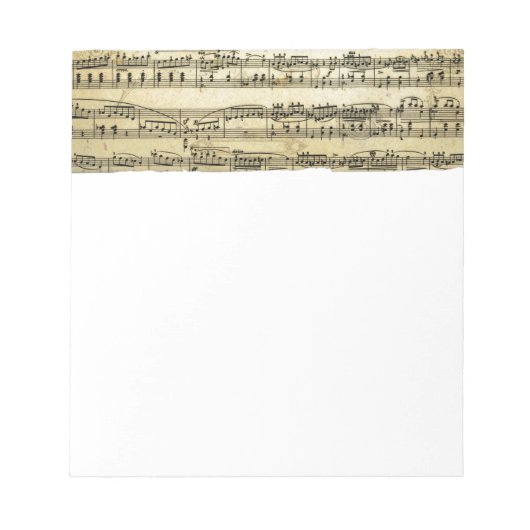 Bloc-notes de la feuille de musique antique (Devant)