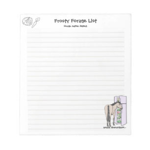 Bloc-notes de la liste de fourrage glacial