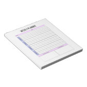 Bloc-notes de la liste de tâches hebdomadaire non (Incliné)