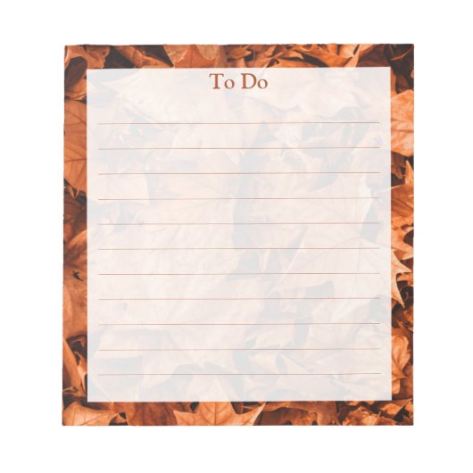 Bloc-notes de la liste des tâches (Devant)