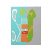 Bloc-notes de la maison de dessin moderne du milie (Tourné)