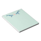 Bloc-notes de la Monnaie de Coeur rose de baleine (Incliné)