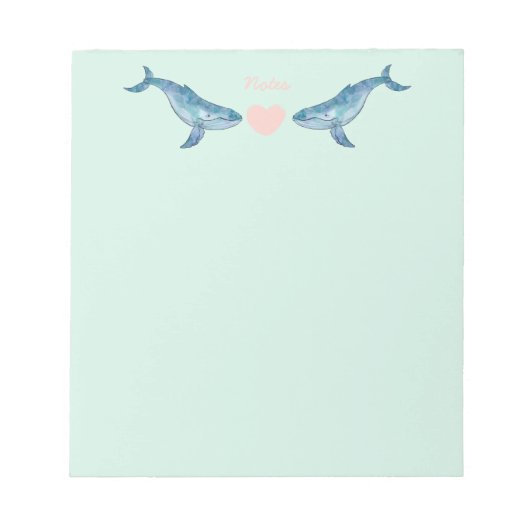 Bloc-notes de la Monnaie de Coeur rose de baleine (Devant)