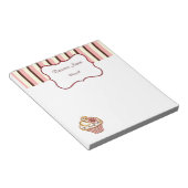 Bloc-notes de la pâtisserie Cupcake (Incliné)
