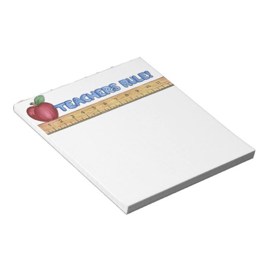 Bloc-notes de la règle des enseignants (Incliné)