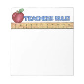 Bloc-notes de la règle des enseignants (Devant)