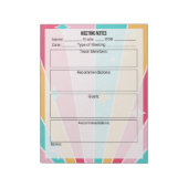 Bloc-notes de la réunion - brillant (Tourné)