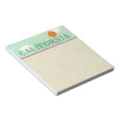 Bloc-notes de l'affiche de voyage en Californie (Incliné)