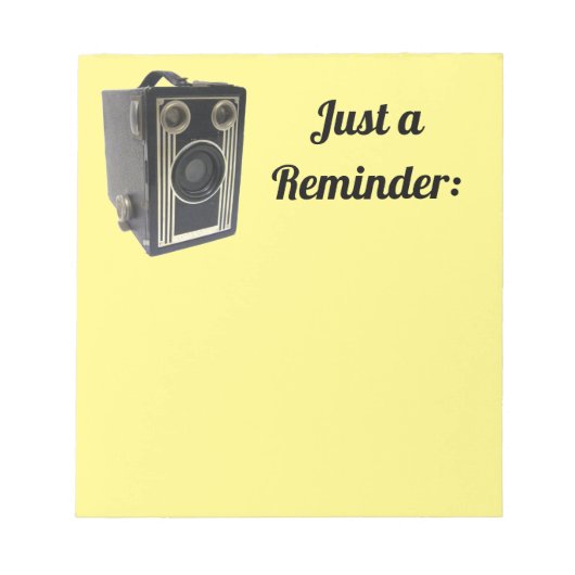 Bloc-notes de l'ancienne caméra (Devant)