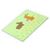 Bloc-notes de lapins et de jonquilles de Pâques (Incliné)