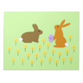 Bloc-notes de lapins et de jonquilles de Pâques (Devant)