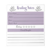 Bloc-notes de lecture (Devant)