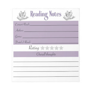 Bloc-notes de lecture