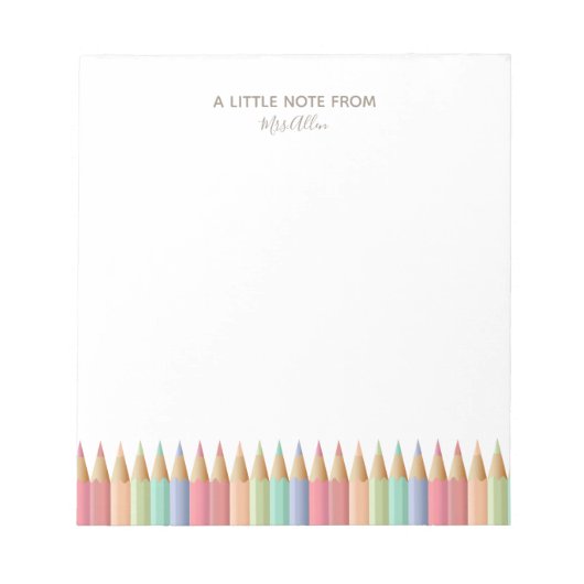 Bloc-notes de l'enseignant Crayon crayon (Devant)