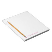 Bloc-notes de l'enseignant crayon illustré (Incliné)