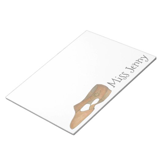 Bloc-notes de l'enseignant de danse de chaussure l (Incliné)