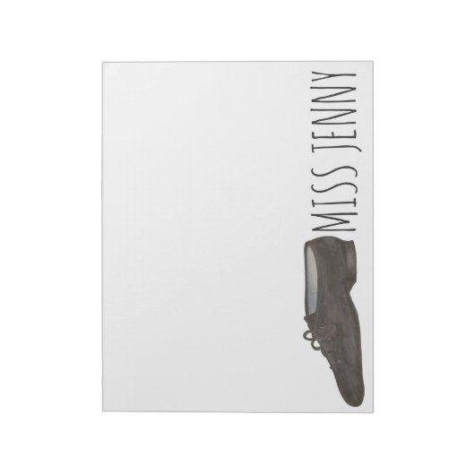 Bloc-notes de l'enseignant de danse de chaussures (Tourné)