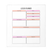Bloc-notes de l'enseignant du planificateur de leç (Devant)